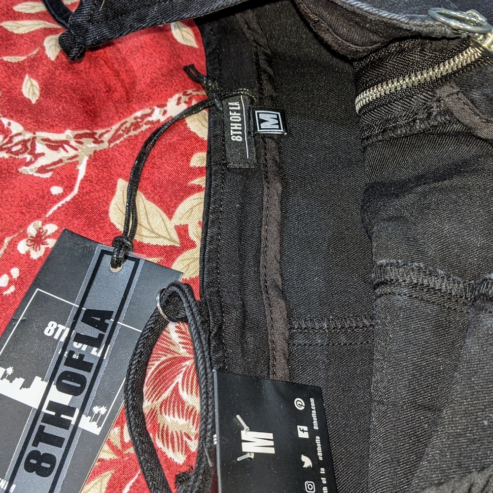 Black Denim Zip Mini Dress - Picture 6 of 6